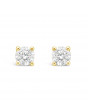 Classic 4 Claw Diamond Earrings in 18ct Yellow Gold. Tdw 0.50ct